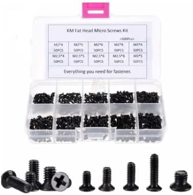 B09X45T9MW--250Pcs M2 M2.5 M3 KM Screw Flat Head Phillips Screws Laptop Notebook Screws Set Kit for computer small screw
