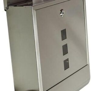 B0F849KH3F- 1Pcs- Complaint and Suggestions Box ‎Outdoor Wall Mounted Stainless Steel Mailbox Warehouse Apartment Home Garden Letterbox Vertical Locking Mail Post Box 34X32X11Cm