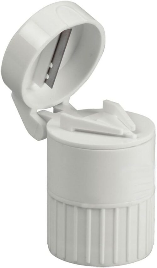 MySouqEg Store Pill Cutter 4 in 1 Pill Splitter, Pill Crusher Grinder, Pill Box, Water Cup for Big & Small Pills Blue Color May Vary كسارة حبوب لسهولة تناولها 4 في 1 Brand: Generic--B0F6ZLFP6W