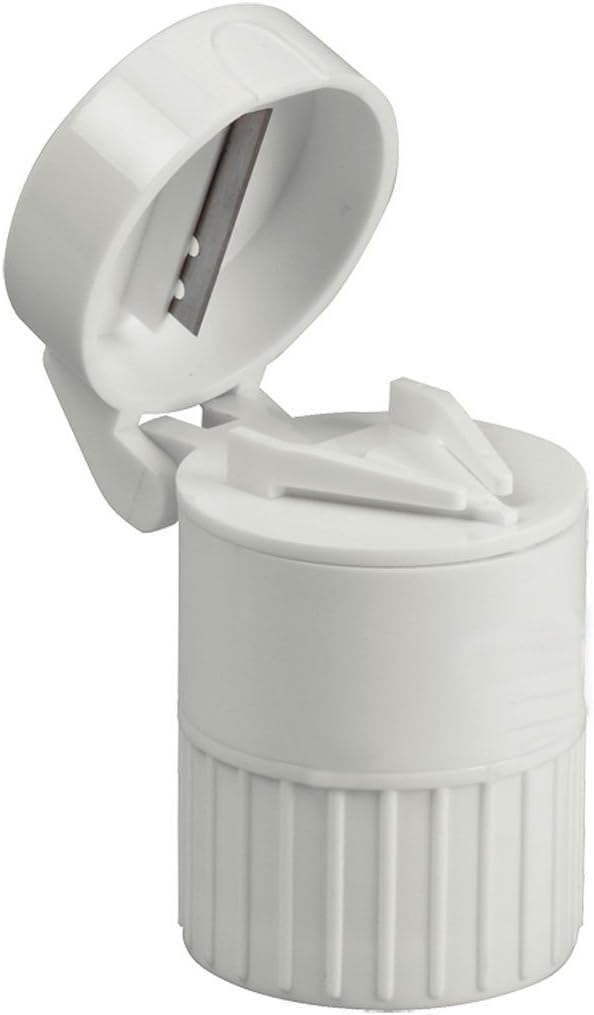 MySouqEg Store Pill Cutter 4 in 1 Pill Splitter, Pill Crusher Grinder, Pill Box, Water Cup for Big & Small Pills Blue Color May Vary كسارة حبوب لسهولة تناولها 4 في 1 Brand: Generic--B0F6ZLFP6W
