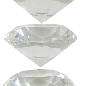 --B0CVSFGN24- Crystal Diamond Craft Desktop Ornaments Romantic Chrismas Gifts Home Decoration Clear Glass Crystal Diamond Faceted Raw Gemstone (30mm(W))