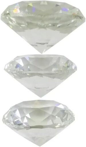 --B0CVSFGN24- Crystal Diamond Craft Desktop Ornaments Romantic Chrismas Gifts Home Decoration Clear Glass Crystal Diamond Faceted Raw Gemstone (30mm(W))