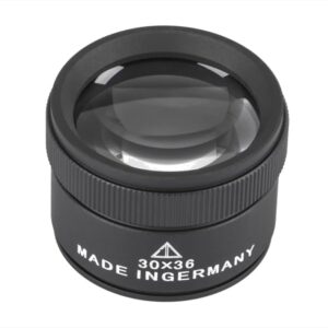 MySouq-Store [1 Pcs - Black] Mini Magnifier 30X36 Focus Adjustable Cylindrical Loupe Magnifier Of Optical Glass Hd With Scale Jewelry Zoom Tool (Germany Made)--B0DCSTYMKK