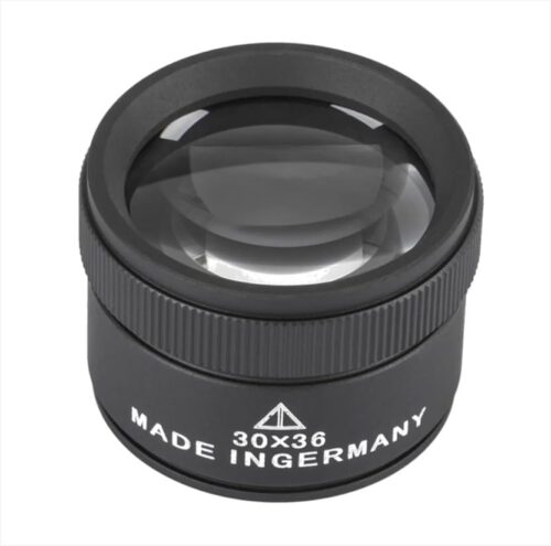 MySouq-Store [1 Pcs - Black] Mini Magnifier 30X36 Focus Adjustable Cylindrical Loupe Magnifier Of Optical Glass Hd With Scale Jewelry Zoom Tool (Germany Made)--B0DCSTYMKK