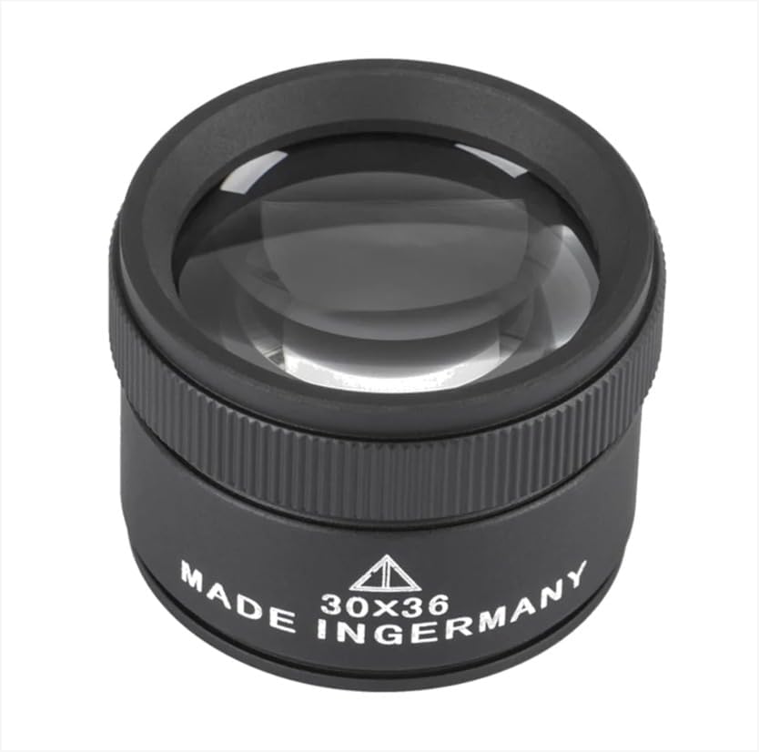 MySouq-Store [1 Pcs - Black] Mini Magnifier 30X36 Focus Adjustable Cylindrical Loupe Magnifier Of Optical Glass Hd With Scale Jewelry Zoom Tool (Germany Made)--B0DCSTYMKK
