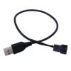 B0DHP1V66L--MySouq.co Store 1pcs USB To 4Pin/3Pin Computer Fan Adapter Cable 5V To 12V Power Cable Connector 3pin or 4pin Fan To USB Adapter 30CM (4Pin)