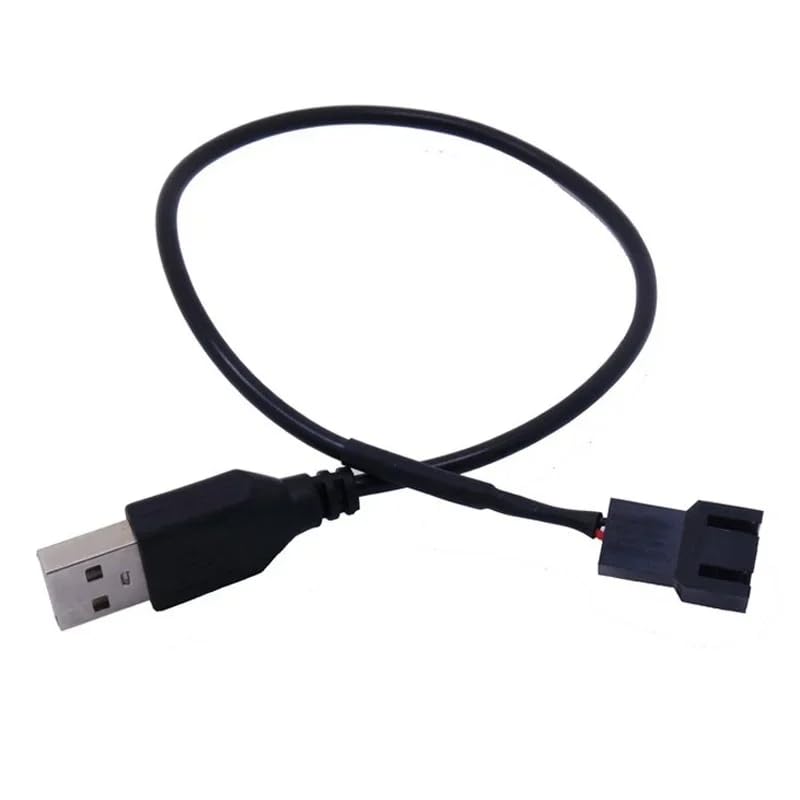 B0DHP1V66L--MySouq.co Store 1pcs USB To 4Pin/3Pin Computer Fan Adapter Cable 5V To 12V Power Cable Connector 3pin or 4pin Fan To USB Adapter 30CM (4Pin)