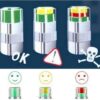 -Cars Tire Air Pressure Monitor 3 Colors Alert Indicator Valve Cap Gauge - Set of 4 Pieces-B091BTR67Z