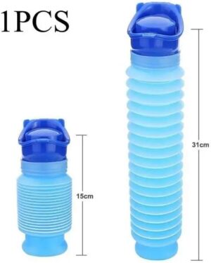 (1 Pcs) Emergency Urinal，+1Pcs Femal Urinal Shrinkable Urinal，Car Urinal，Portable Mini Outdoor Camping Travel Shrinkable Personal Mobile Toilet Potty Pee Bottle for Kids Adult (750 ML)-B0F7MVL914