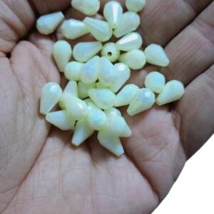 50pcs Premium Crystal Teardrop Beads with Iridescent Rainbow Effect - Ideal for DIY Crafts and Jewelry Making--	B0F7829WJD