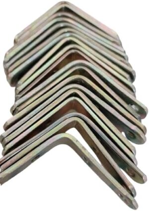 Metal Brackets 90 Degree Shaped Angle Corner Bracket for Fixing Wood Furniture Tables Chairs Door Window Bookshelves (50x50x12mm) With Screws, (32)-B0F92HYG6Y