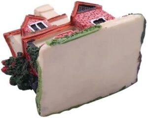 .6 * 4.5 * 7.5cm Color: as shown - Cute Mini Resin House Miniature House Fairy Garden Landscape Home Garden Decoration Resin Crafts Styles Multiple color--B0C2DGWTC4