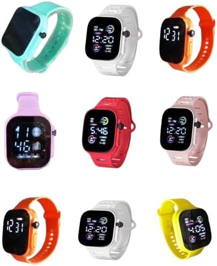 B0DKSWB1G8--MySouq-Store [1Pcs] Led Display Digital Kids Watches Sport Boys Girls Luminous Children’s Electronic Wristwatch Students Clock Watches Relojes 2024 inside Gift Box, No Stopwatch No Alarm