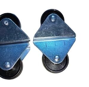 MySouqEg Store 4 Pcs Rolling Casters, Diameter 3,4,4.5Cm Please select you size Casters, 1 Way Furniture Moving Forward and Back Only Base Length (Black, Wheel Diameter 4Cm Base 5.50Cm)-B0FB338MDW