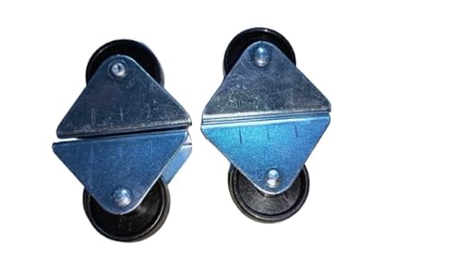 MySouqEg Store 4 Pcs Rolling Casters, Diameter 3,4,4.5Cm Please select you size Casters, 1 Way Furniture Moving Forward and Back Only Base Length (Black, Wheel Diameter 4Cm Base 5.50Cm)-B0FB338MDW