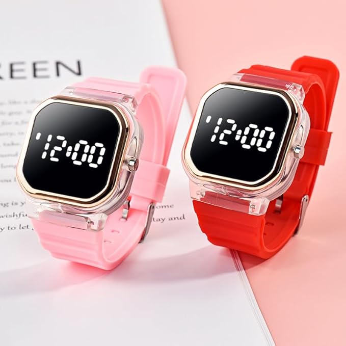 B0FB87SLZC-MySouqEg Store Led Display Digital Kids Watches Sport Boys Girls Luminous Children’s Electronic Wristwatch Students Clock Watches Only Time And Date Shows
