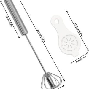 511BGFkt4SL._AC_SL1001_ Boerni 10 inch Hand Push Whisk,Semi-Auto Egg Whisk Hand Push Press Whisk Rotating Push Mixer Milk Frother Egg Beater with Egg White Filter Separator for Whisking, Beating, Stirring-B09V2R1Q8T