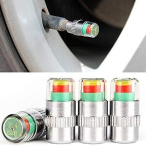 -Car Tire Air Pressure Monitor Indicator Valve Caps Cum Alert Sensor-B091D6TFCC