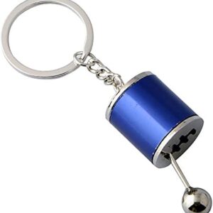 B096T6L8MP-Creative Gear Box Shifter Alloy Metal Keyrings Casual Key Chain Rings -Blue