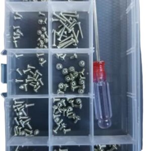 MySouq.Store Laptop Notebook Nickel Screws Set Computer Electronic Digital Mini Mechanical Assortment Repair Kit Hardware (200Pcs-TZN020015012)-B0F932S5BR