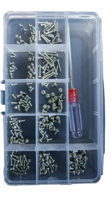 MySouq.Store Laptop Notebook Nickel Screws Set Computer Electronic Digital Mini Mechanical Assortment Repair Kit Hardware (200Pcs-TZN020015012)-B0F932S5BR