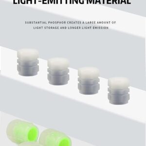 8 Pack Fluorescent Car Tire Valve Stem Caps, Luminous Air Caps Cover, Car Glow Tire Air Caps Cover, Universal Accessories for Cars Trucks SUVs Motorcycles Bike OVRX (Random Set Color)-B0CGGRL1DF