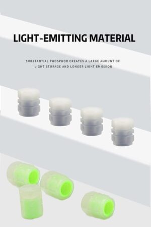 8 Pack Fluorescent Car Tire Valve Stem Caps, Luminous Air Caps Cover, Car Glow Tire Air Caps Cover, Universal Accessories for Cars Trucks SUVs Motorcycles Bike OVRX (Random Set Color)-B0CGGRL1DF