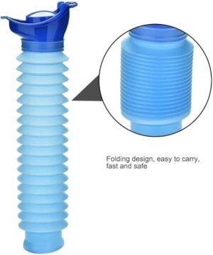(1 Pcs) Emergency Urinal，+1Pcs Femal Urinal Shrinkable Urinal，Car Urinal，Portable Mini Outdoor Camping Travel Shrinkable Personal Mobile Toilet Potty Pee Bottle for Kids Adult (750 ML)-B0F7MVL914