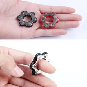 1Pcs Roller Bike Chain Fidget Autism Therapy Cool Gadgets Stress Skills for Anxiety Antiestrés Juguetes Ansiedad 1Pcs only (Random 8 Wheel)-B0F7N7ZK3H