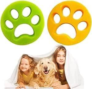 B0F8NCF5HN-- Click to see full view MySouqEg Stores 2-Pack Pet Sticker Clothes Dust Remover Washable Reusable Lint Dog Hair Filter Ball Washing Machine Accessories Random Color