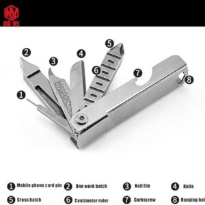 51Dam+rEteL._AC_SX522_ B0CFGC27FZ- (1Pc) Portable Mini Stainless Steel Screwdriver Wrench Bottle Opener Combination Tool Set Outdoor Emergency EDC Repair Multitool(Random Color) Brand: Generic
