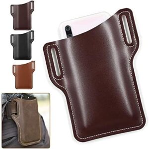 Men's Belt Loop Holster Leather Phone Wallet--B09H3LPP86