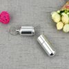 Outdoor Medicine Bottle Key Ring Small First Aid Drug Holder Pill Container-Waterproof Aluminum Metal Pill Box Case Organizer with Keychain-B0845W1ZKL