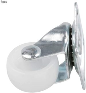 --B0F89C9MD4- Swivel Caster Wheels 2 Inch – White Nylon Wheels – Set of 4 – 360° Rotation for Furniture & Trolleys