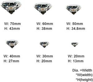 --B0CVSFGN24- Crystal Diamond Craft Desktop Ornaments Romantic Chrismas Gifts Home Decoration Clear Glass Crystal Diamond Faceted Raw Gemstone (30mm(W))