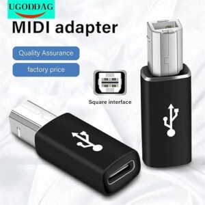 B0DL13BPX6-1 pcs USB 2.0 Printer Adapter USB Type c Adapter For Printer Hard Drive Base Fax Machine Scanner USB 2.0 Type c Printer Adapter - Random Color (Gray)