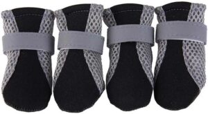 حذاء للكلاب الاليفة جيد التهوية ومقاوم للماء ، حذاء صيفي ناعم عاكس امن في الليل للكلاب الصغيرة والمتوسطة (لون احمر، XL)--B0F5PDJK8G