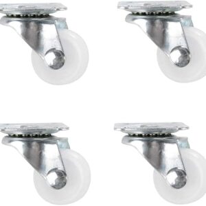 --B0F89C9MD4--MySouqEg Store– Swivel Caster Wheels 2 Inch – White Nylon Wheels – Set of 4 – 360° Rotation for Furniture & Trolleys