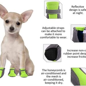 51MQJlISCoL._AC_SX679_ B0F5PDZLZB- Pet Dog Shoes Breathable Waterproof Outdoor Walking Net Soft Summer Pet Shoes Night Safe Reflective Boots for Small Medium Dogs (Rose Red, L)