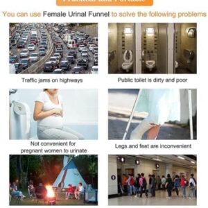 51PWKYtoIqL._AC_ B0CCLBSCYV- Grantee for woman urinal outdoor travel camping portable silicone female urination device female (Random Color May Apply)