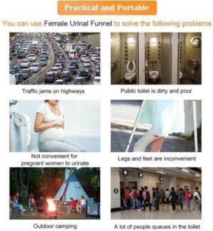 B0CCLBSCYV- Grantee for woman urinal outdoor travel camping portable silicone female urination device female (Random Color May Apply)