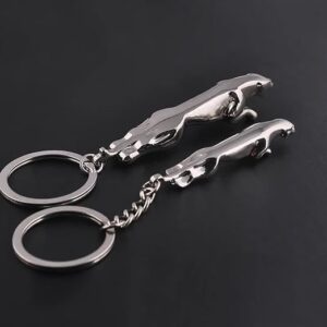 Metal Stainless Steel Leopard Keychain For Women Men Jaguar Car Keyrings Fine Bag Key Chains Creative Jewelry Gift 6Cm / 7Cm--B0DJDYB9TG