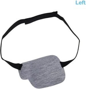 1Pcs-Kid's/Adult Black Adjustable Soft and Comfortable Pirate Eye Patch Single Eye Mask for Amblyopia Lazy Eye ‍ (Right Gray X Black)-B0F9V3QJZX