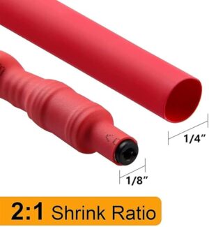 B0CV5Y3ZPL- 164 pcs 2:1 Heat Shrink Tubing Kit Heat Shrink Tubes Wire Wrap, Electric Insulation Assorted Sleeving Tube Wrap Cable Wire Kit for DIY