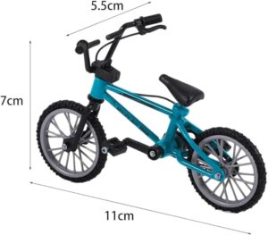 B0DDHP1BPK- 18:1 Retro Alloy Mini Finger BMX Bicycle Assembly Bike Model Toys Gadgets Gift Toys Model Mini Portable Bike For office Decoer (Random Color)