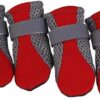 B0F5PDZLZB--MySouqEg Store Pet Dog Shoes Breathable Waterproof Outdoor Walking Net Soft Summer Pet Shoes Night Safe Reflective Boots for Small Medium Dogs (Rose Red, L)