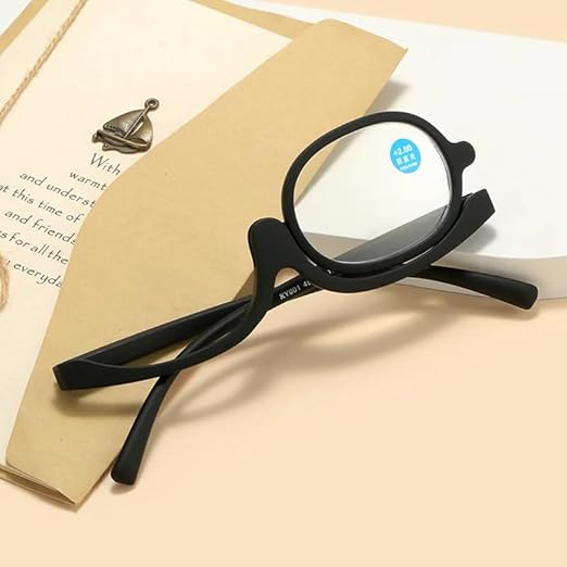 MySouq.Storw 1PC Magnifying Glasses Rotating Makeup Reading Glasses Anti Blue Light Make-up presbyopic Eyeglasses Diopter +1.0 To +4.0--B0F5YC43CT