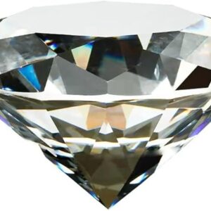 --B0CVSFGN24- Crystal Diamond Craft Desktop Ornaments Romantic Chrismas Gifts Home Decoration Clear Glass Crystal Diamond Faceted Raw Gemstone (30mm(W))