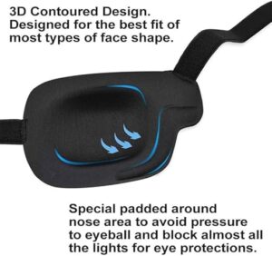 1Pcs-Kid's/Adult Black Adjustable Soft and Comfortable Pirate Eye Patch Single Eye Mask for Amblyopia Lazy Eye ‍ (Right Gray X Black)-B0F9V3QJZX
