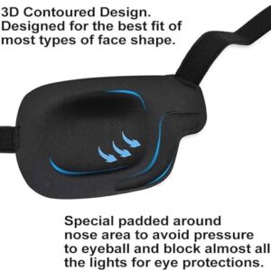 1Pcs-Kid's/Adult Black Adjustable Soft and Comfortable Pirate Eye Patch Single Eye Mask for Amblyopia Lazy Eye ‍ (Right Gray X Black)-B0F9V3QJZX